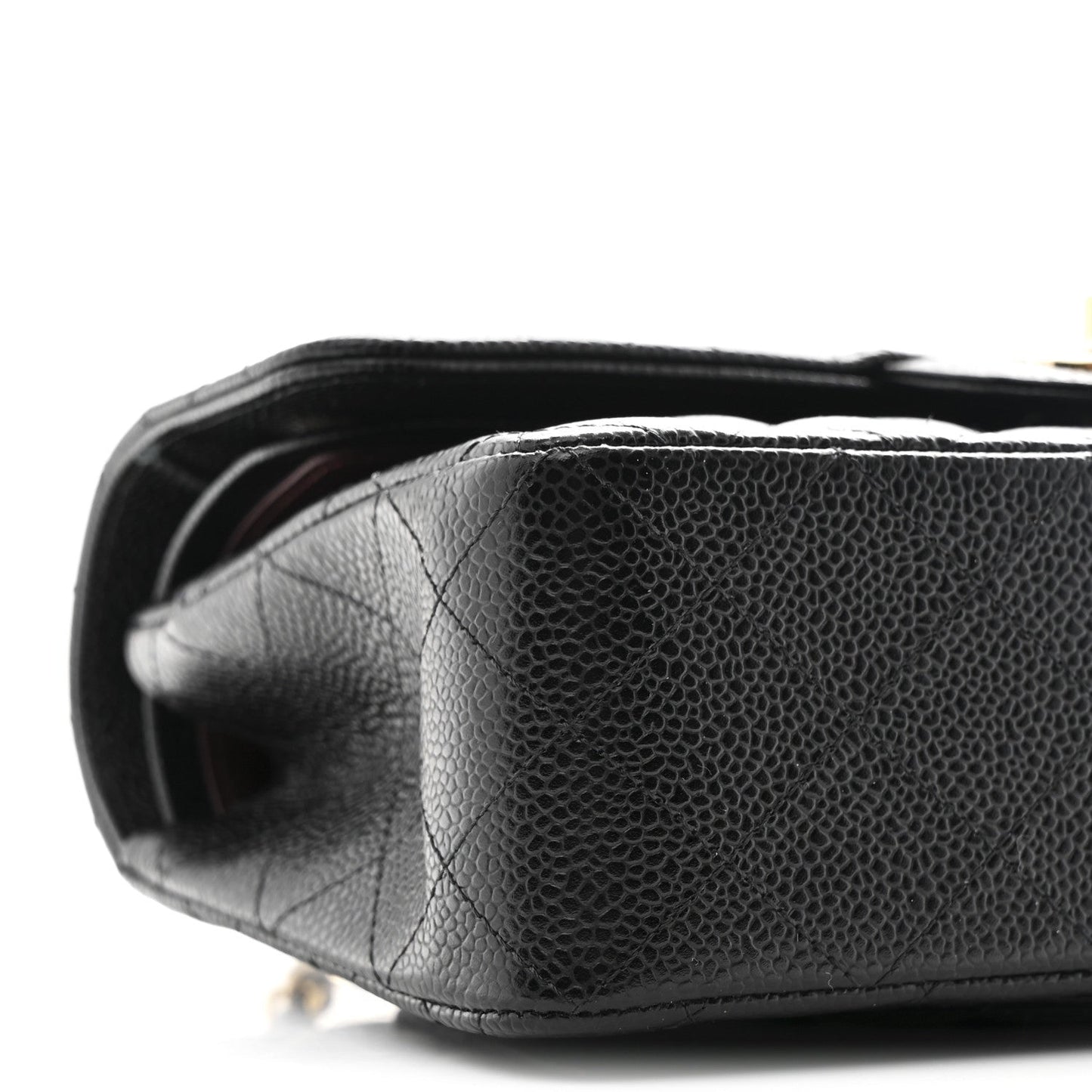Caviar Quilted Small Double Flap Black
