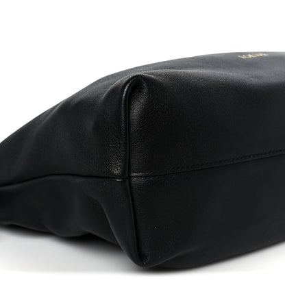 Mellow Nappa Medium Donut Chain Flamenco Knot Clutch Black