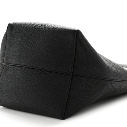 Grained Calfskin Medium N/S Park Tote Black