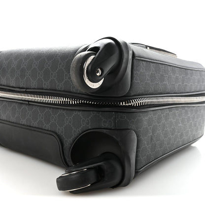 GG Supreme Monogram Gran Turismo Suitcase Black Grey
