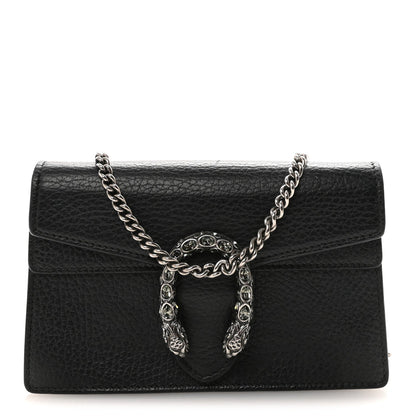 Calfskin Super Mini Dionysus Shoulder Bag Black
