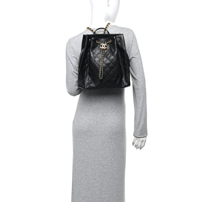 Caviar Quilted Large Chanel 25 Backpack Black
