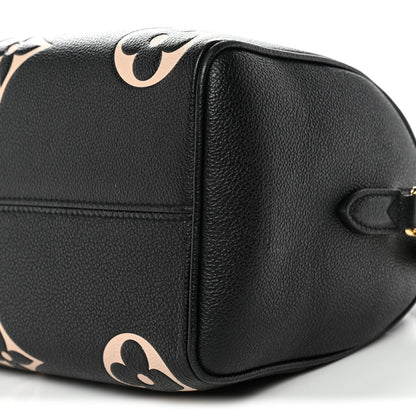 Empreinte Monogram Giant Speedy Bandouliere 25 Black Beige