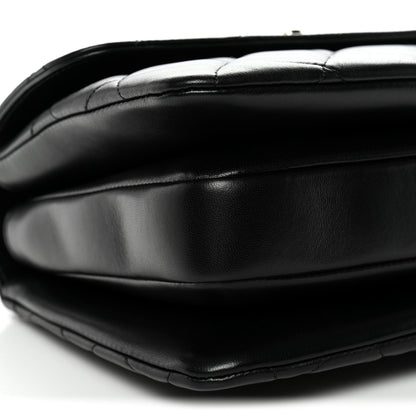 Lambskin Quilted Small Trendy CC Dual Handle Flap Bag Black