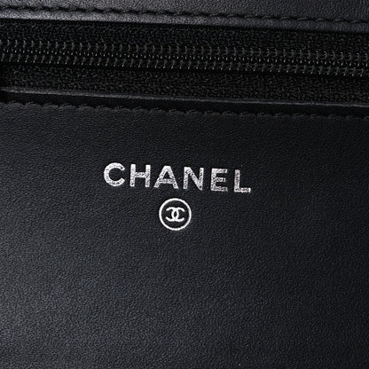 Glazed Aged Calfskin Reissue Wallet On Chain WOC So Black