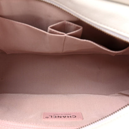 Patent Goatskin Quilted Medium Gabrielle Hobo White