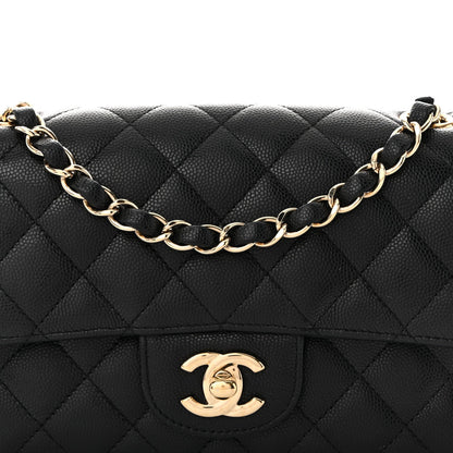 Caviar Quilted Mini Rectangular Flap Black