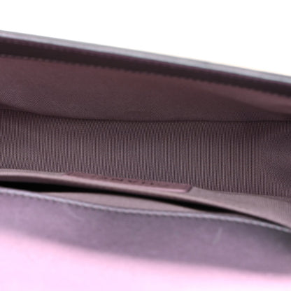 Iridescent Patent Calfskin PVC Quilted Small Boy Flap Light Purple