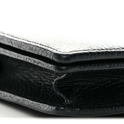 Calfskin Mini GG Marmont Chain Wallet Black
