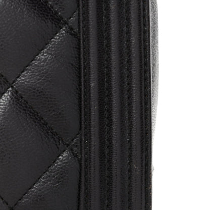 Goatskin Ombre Faded Quilted Large Boy Flap Grey
