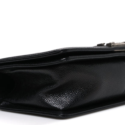 Caviar Quilted Medium Boy Flap Black