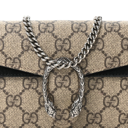 GG Supreme Monogram Super Mini Dionysus Shoulder Bag Black