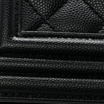 Caviar Quilted Medium Boy Flap Black