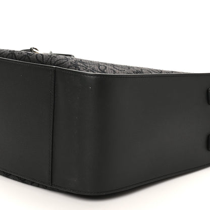 Jacquard Anagram Calfskin Small Hammock Shoulder Bag Black Charcoal