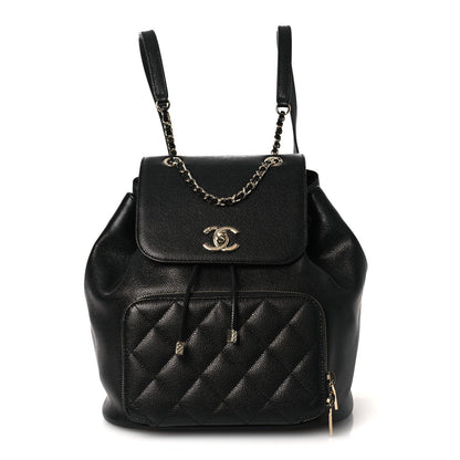 Caviar Quilted Business Affinity Backpack Black