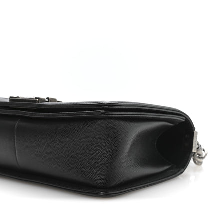 Caviar Quilted Medium Boy Flap Black