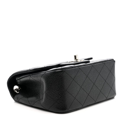 Caviar Quilted Mini Square Flap Black