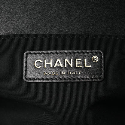 Lambskin Quilted Medium Boy Flap Black