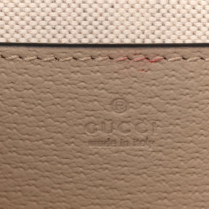 GG Supreme Monogram Textured Dollar Calfskin Web Mini Ophidia Envelope Shoulder Bag Beige Mystic White Oatmeal