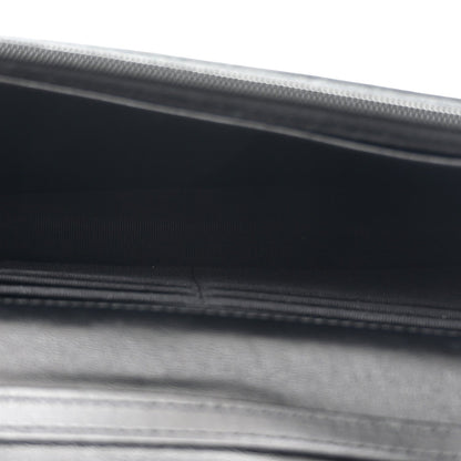 Lambskin Resin Quilted Wallet On Chain WOC Black