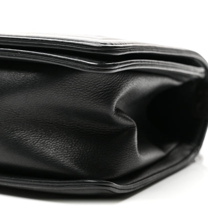 Calfskin Quilted Medium Boy Flap Black