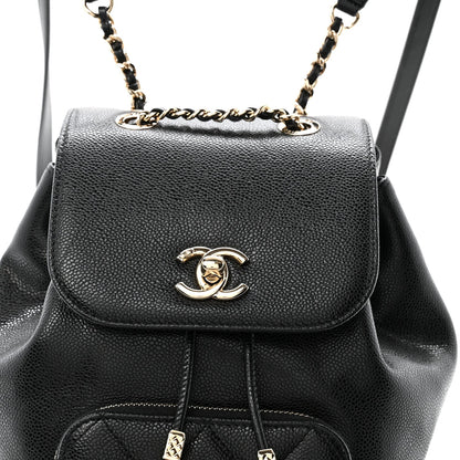 Caviar Quilted Mini Business Affinity Backpack Black
