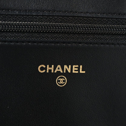 Caviar Quilted Boy Wallet On Chain WOC Black