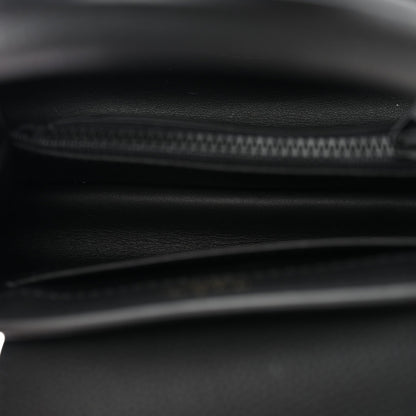 Matte Taurillon Capucines East West Mini All Black