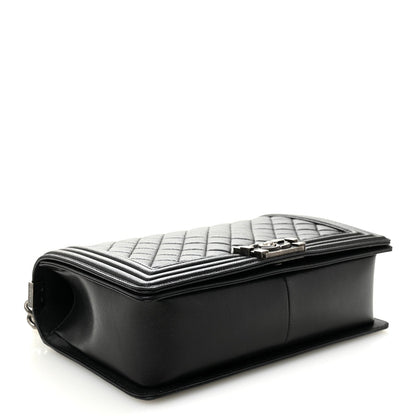 Caviar Quilted New Medium Boy Flap Black