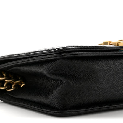 Caviar Quilted Medium Boy Flap Black