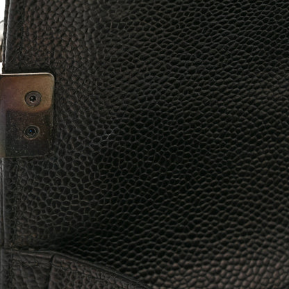 Caviar Quilted Medium Boy Flap Black