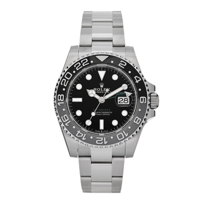 Stainless Steel 40mm Oyster Perpetual Date GMT Master II Bruce Wayne Watch Black 126710GRNR