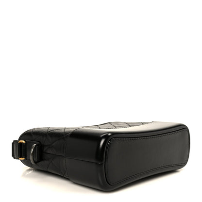 Aged Calfskin Quilted New Medium Gabrielle Hobo Black