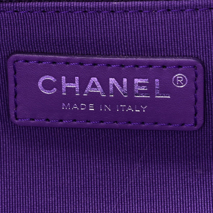 Shaded Calfskin Small Deauville Tote Purple Blue