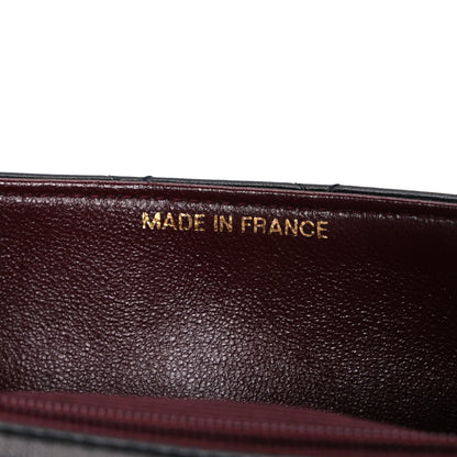 Lambskin Quilted Mini Square Flap Black