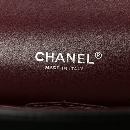 Lambskin Quilted Maxi Double Flap Black