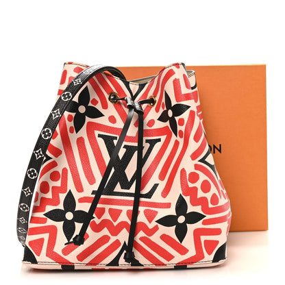 Monogram Giant Crafty NeoNoe MM Creme Rouge Black
