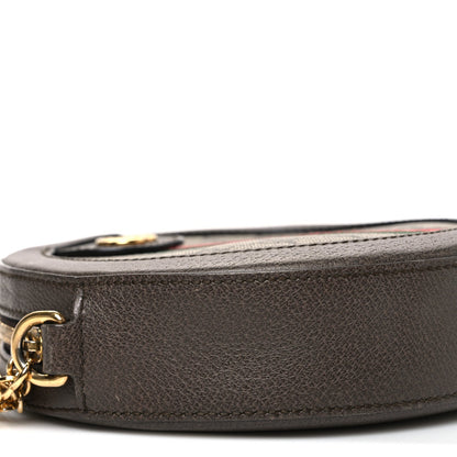 GG Supreme Monogram Web Mini Ophidia Round Shoulder Bag Brown