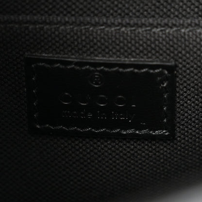 GG Supreme Monogram Textured Dollar Calfskin Retro Interlocking G Flap Messenger Bag Black