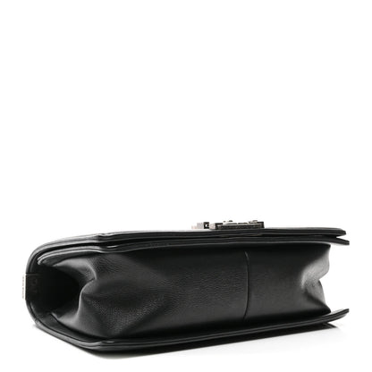 Calfskin Quilted Medium Boy Flap Black
