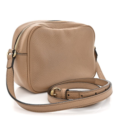 Pebbled Calfskin Small Soho Disco Bag Rose Beige