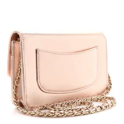 Metallic Caviar Timeless CC Wallet On Chain WOC Copper