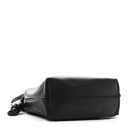 Calfskin Flamenco Knot Bag Black
