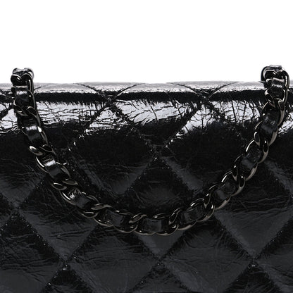 Glazed Aged Calfskin Reissue Wallet On Chain WOC So Black