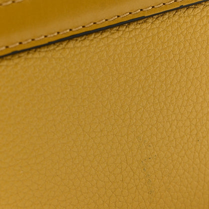 Grained Calfskin Mini Gate Crossbody Bag Yellow