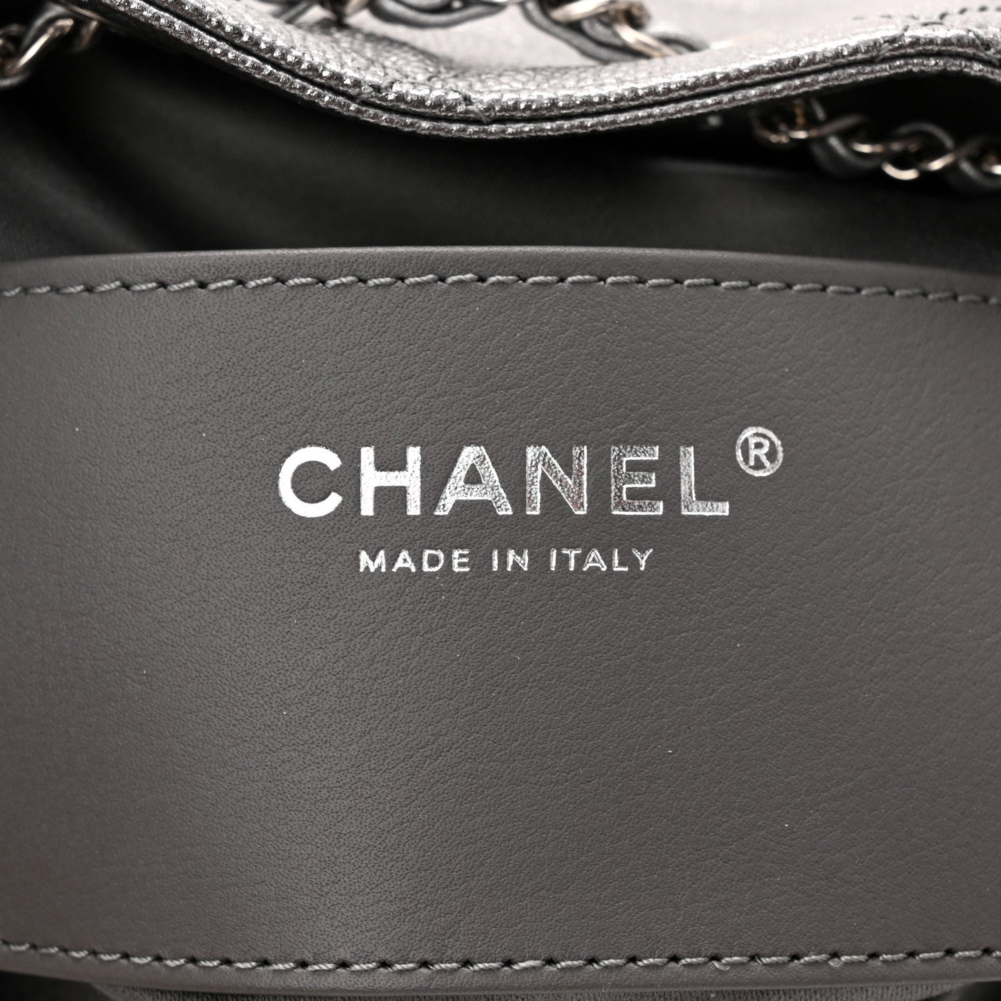 Metallic Caviar Quilted Mini Chanel 25 Handbag Anthracite