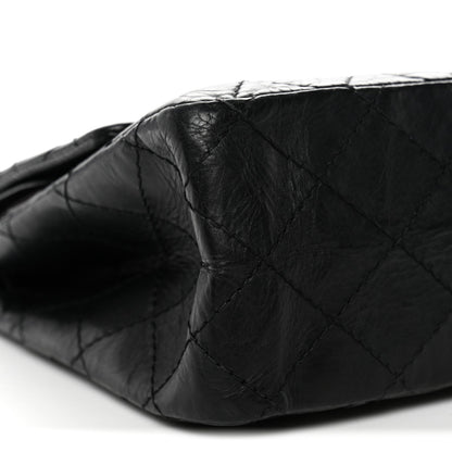 Aged Calfskin Quilted 2.55 Reissue 226 Flap Black