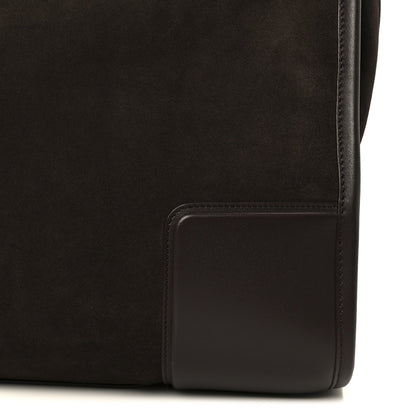Suede Calfskin Large Amazona 180 Dark Chestnut