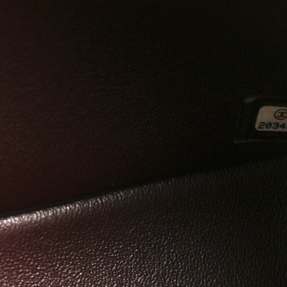 Lambskin Quilted Jumbo Double Flap Black