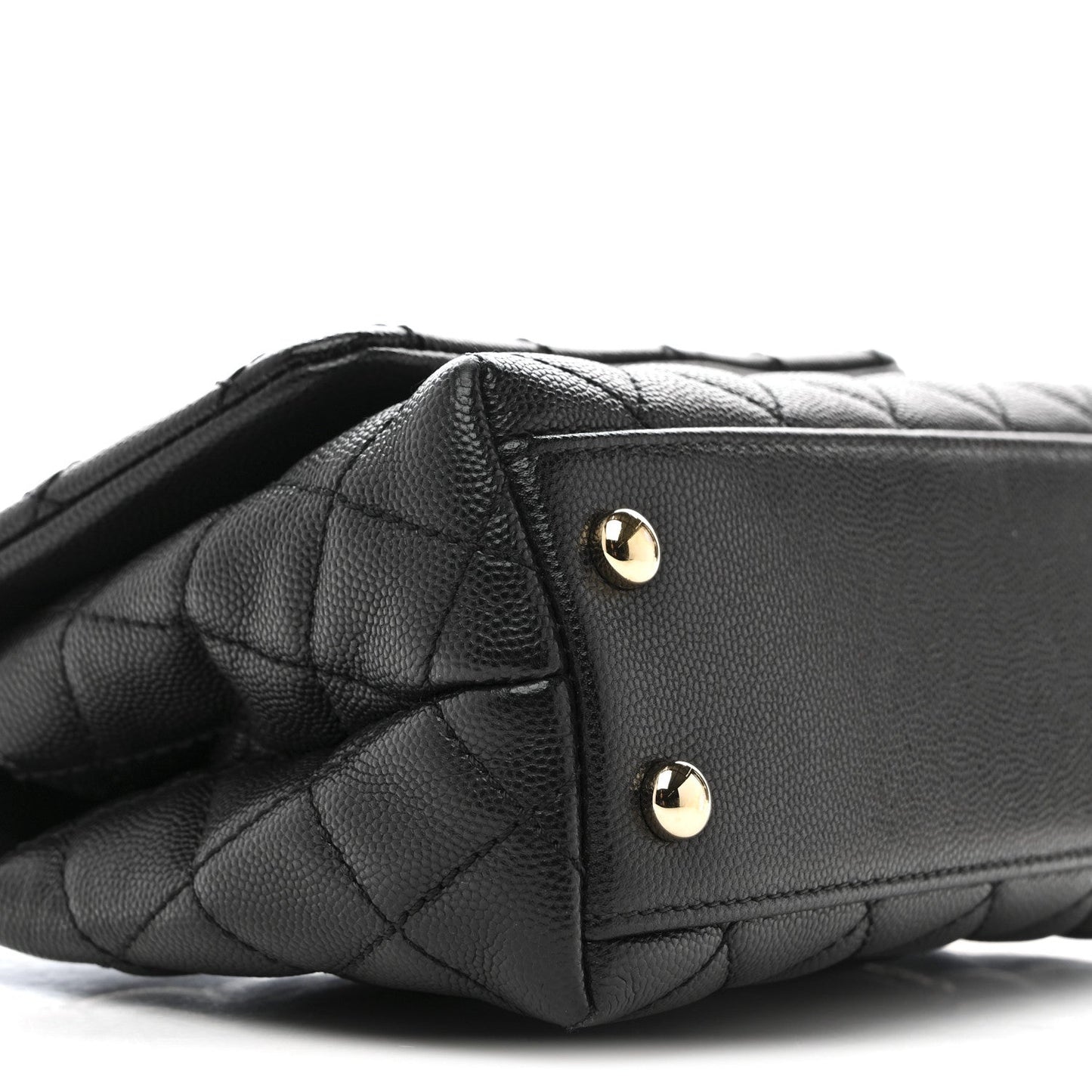 Caviar Quilted Extra Mini Coco Handle Flap Black